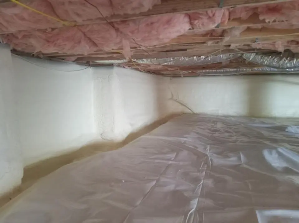 Crawl space encapsulation with closed-cell spray foam for Spray Foam Roofing in Surf City